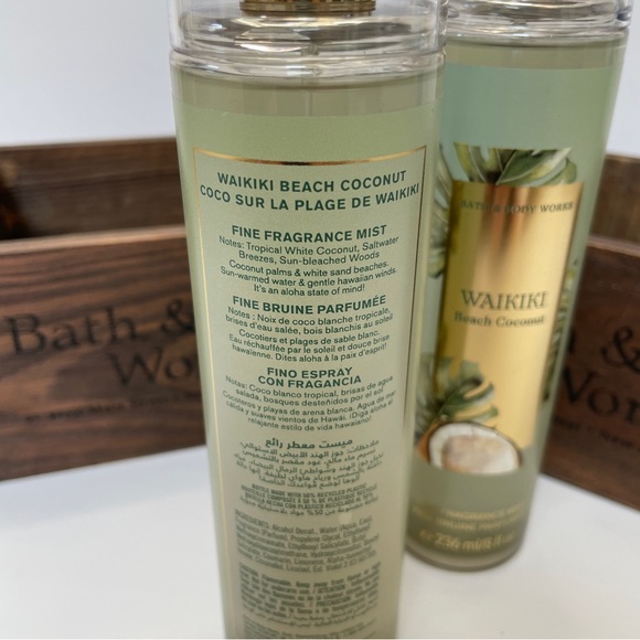 Bath & Body Works Waikiki Beach Coconut Mist X 2 NEW - Picture 2 of 2